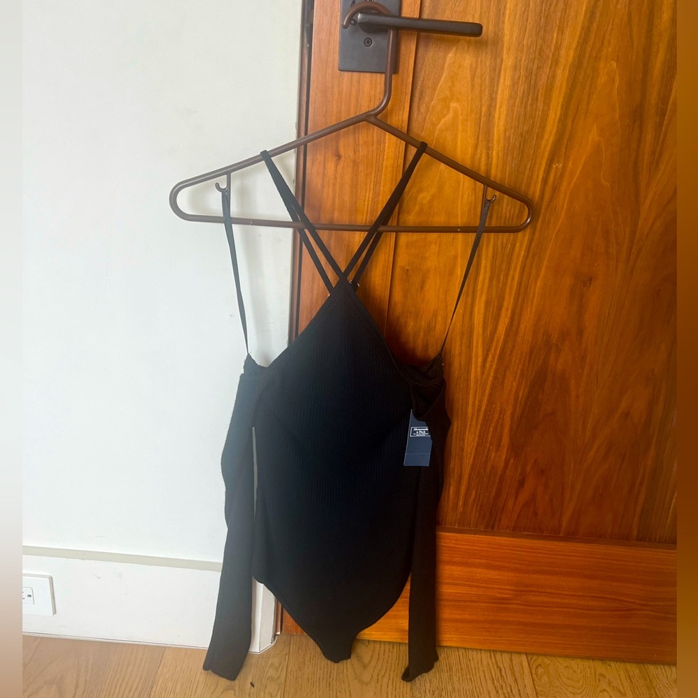 Abercrombie & Fitch small, black long-sleeve bodysuit